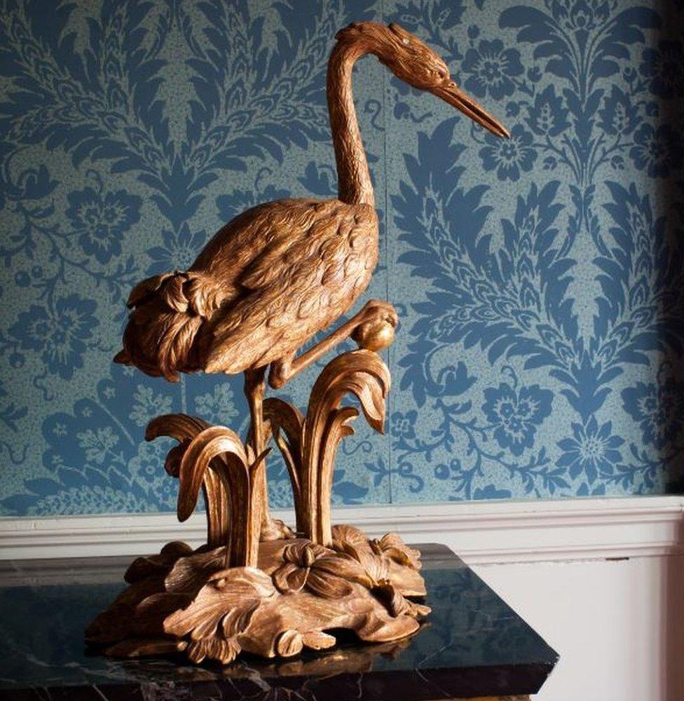 Figure of a Crane made by Chippendale