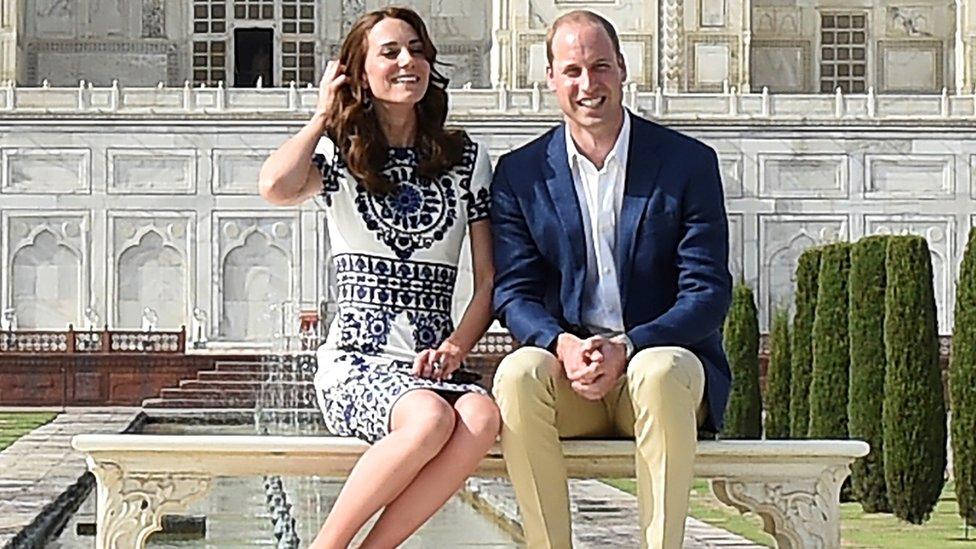 The Duke and Duchess of Cambridge at the Taj Mahal