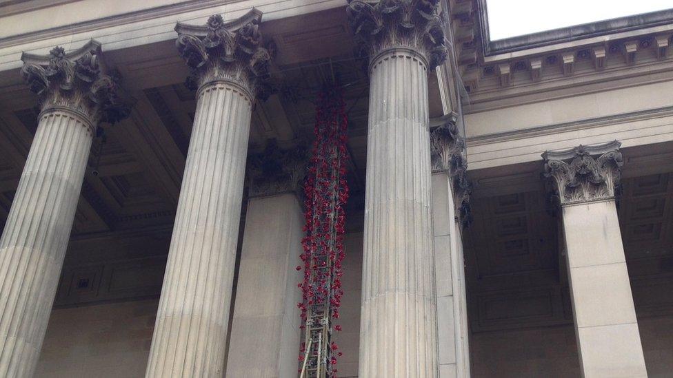 poppies outside St George's Hall