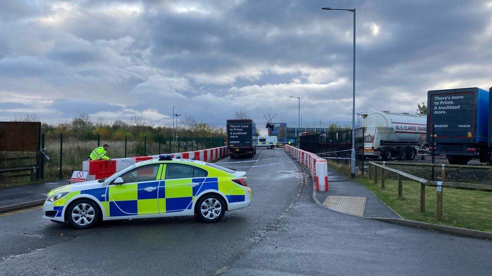 Amazon blockade in Rugeley