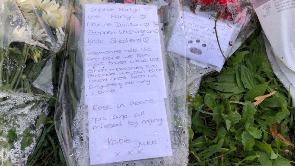 Message left for victims of Plymouth shooting