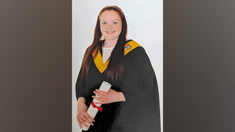 Claire Inglis on graduation day