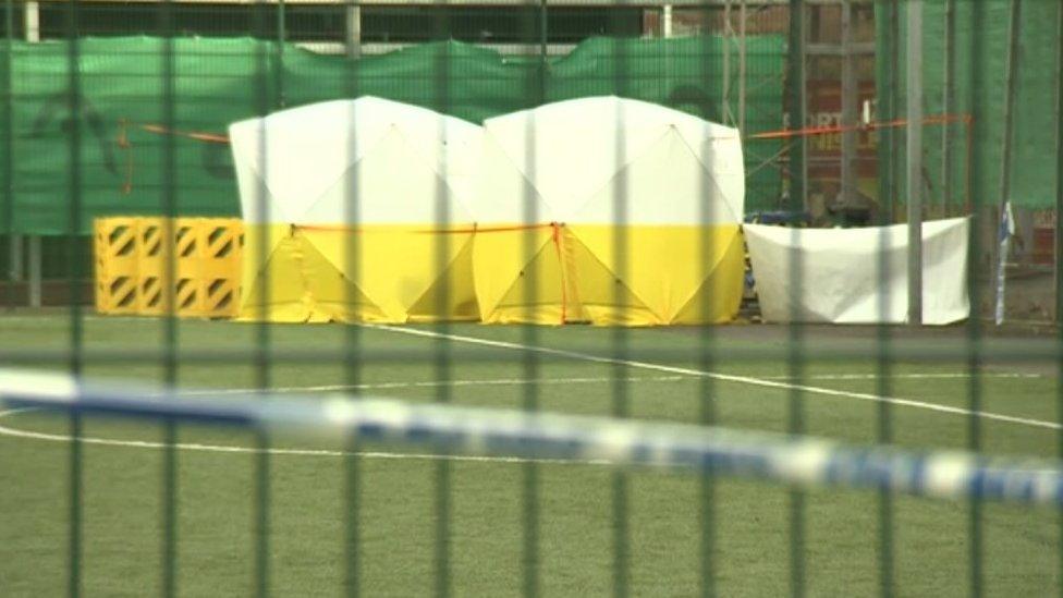 Investigation at football pitch
