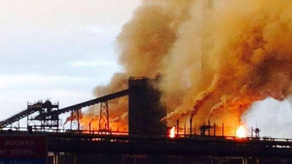 Fire at Tata Steel in Port Talbot