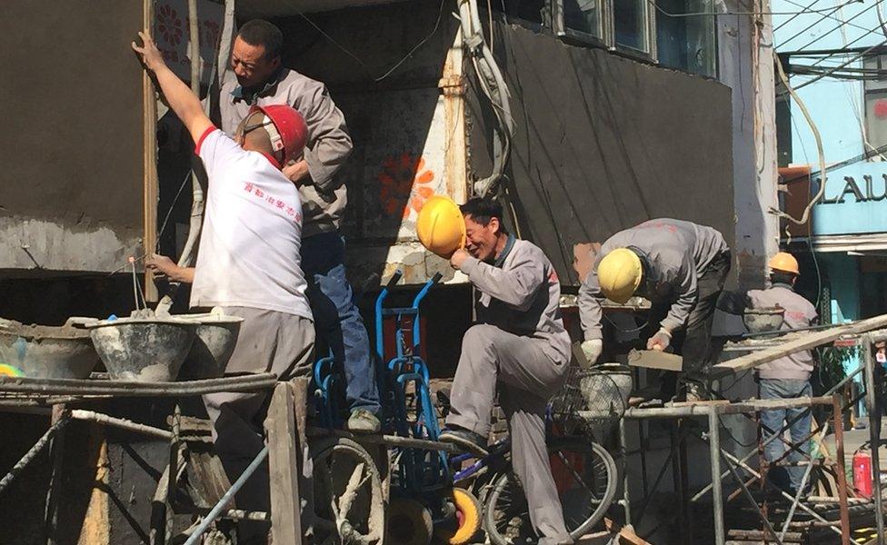 Demolition team in Beijing