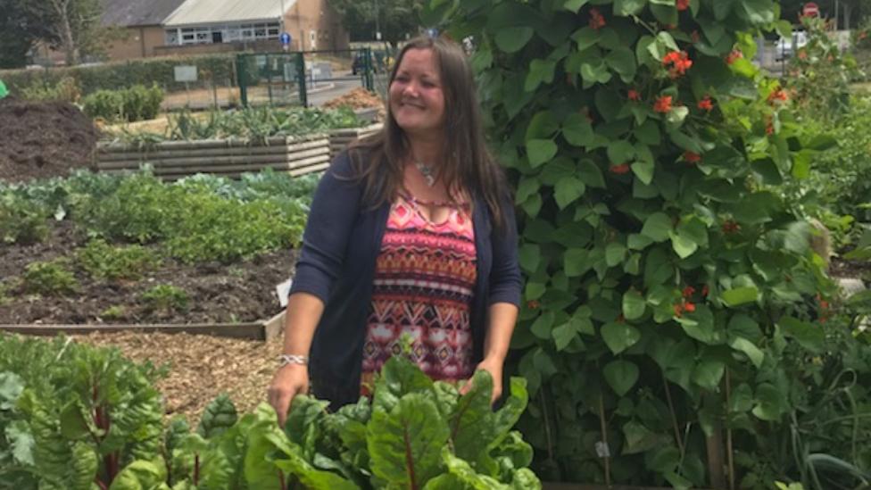 Lisa Lewis, who has helped grow the allotments into a special community project