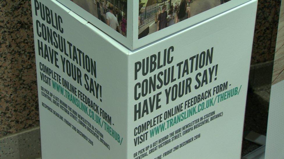 Information on the consultation is available in a variety of ways, including at a display in the Europa Bus Station