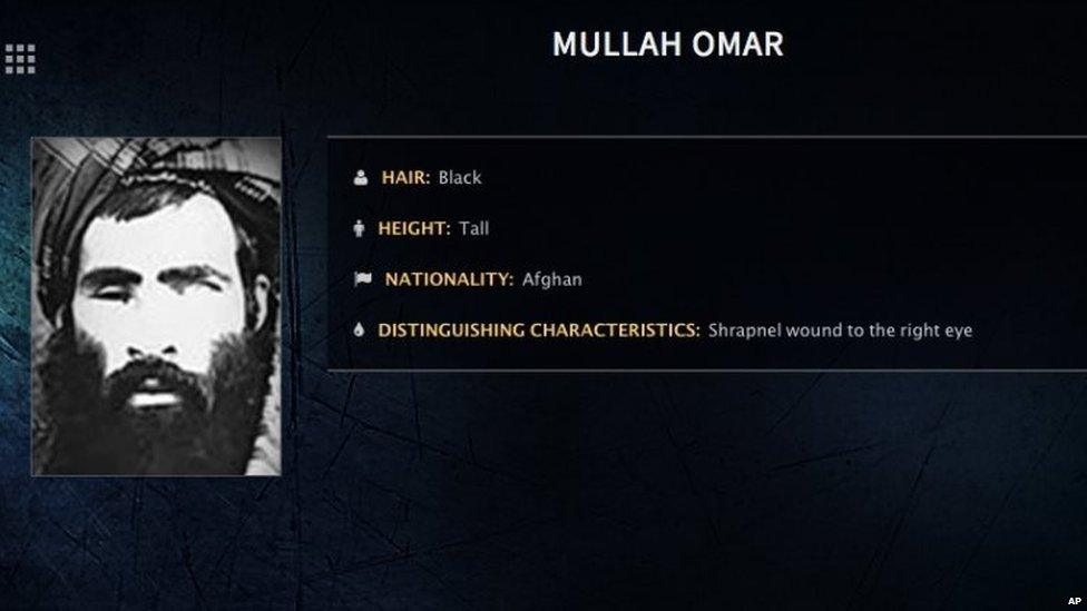 FBI wanted poster for Mullah Omar