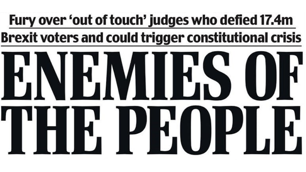 The Daily Mail's Enemies of the People headline