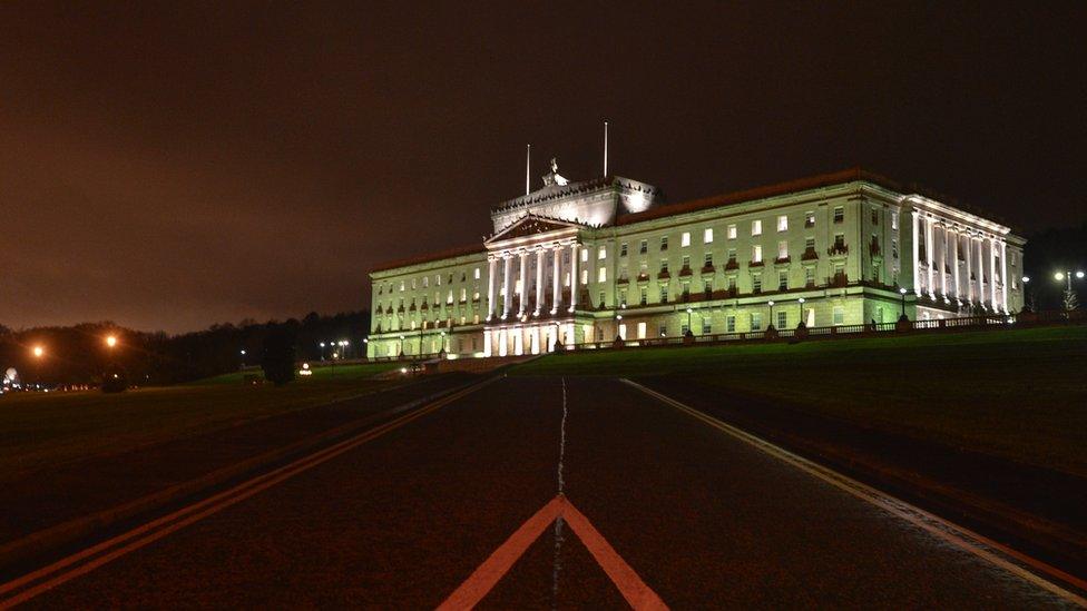 Stormont at night