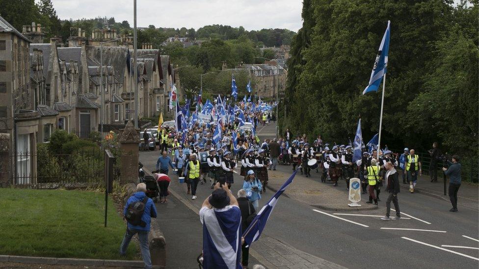 March through Galashiels