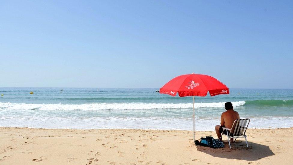 Man on beach