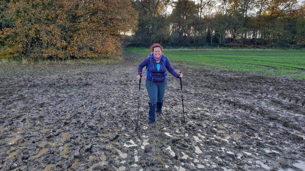 A waterlogged route in Stamford, Lincs