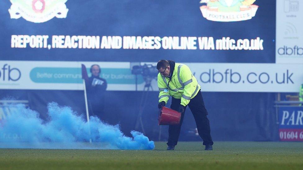 Flare on the pitch