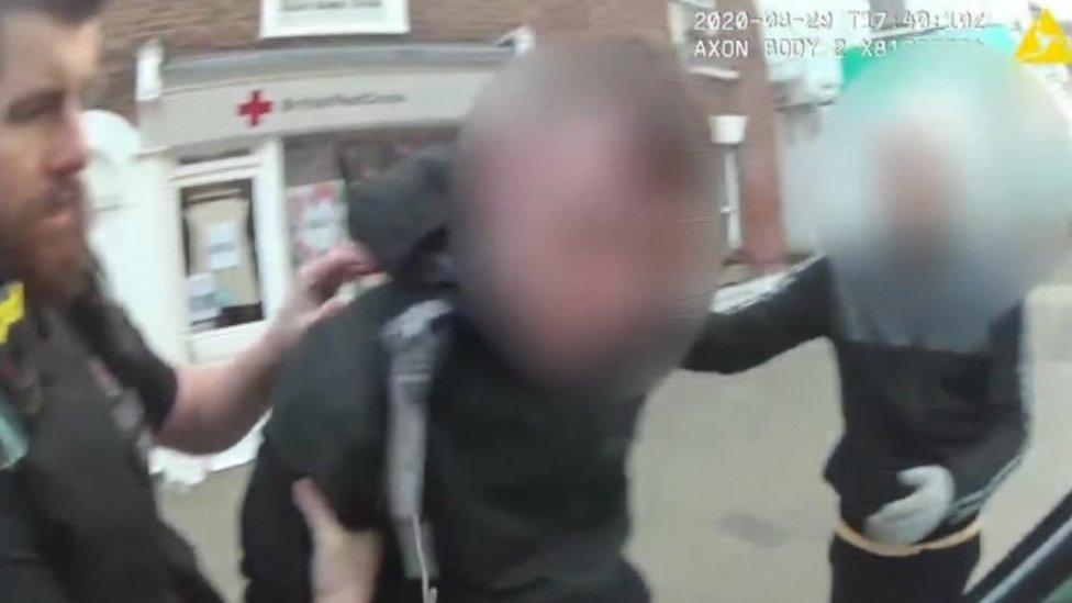 A man arrested for spitting at police in Whitstable last year