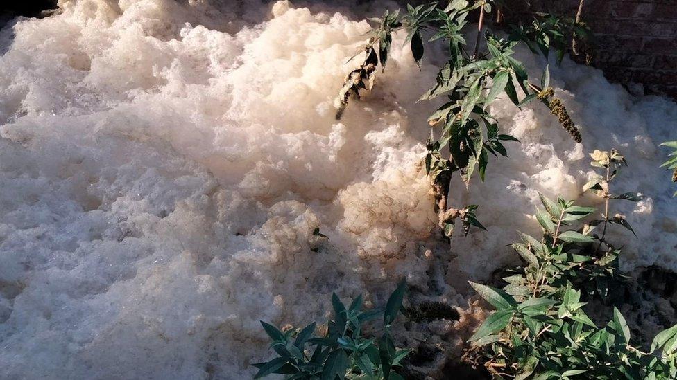 Foam in river