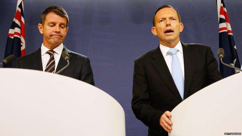 NSW Premier Mike Baird and Australian PM Tony Abbott