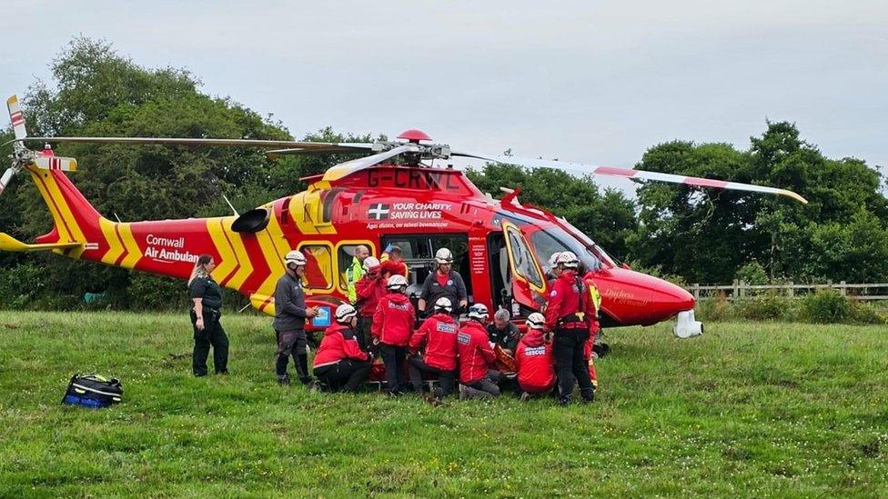 Cornwall Air Ambulance helicopter