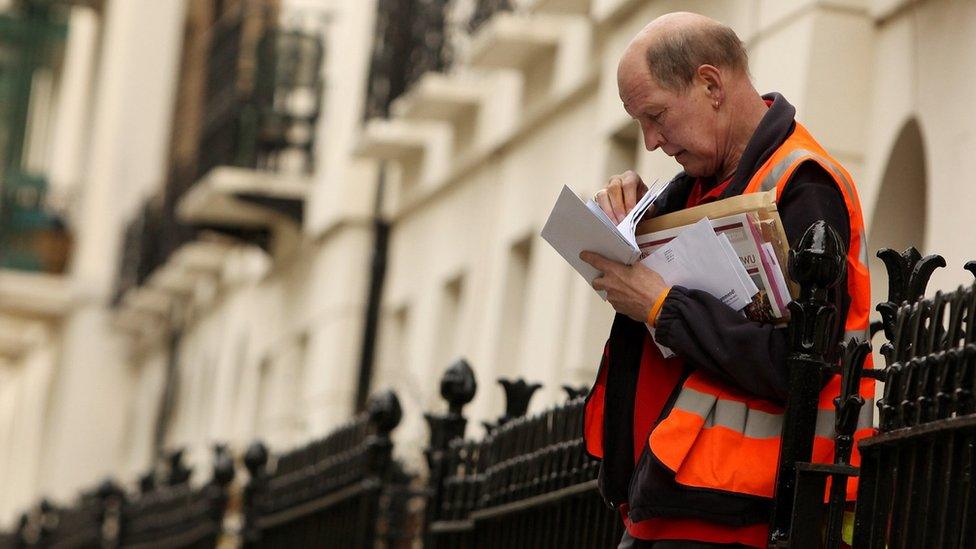 A Royal Mail worker