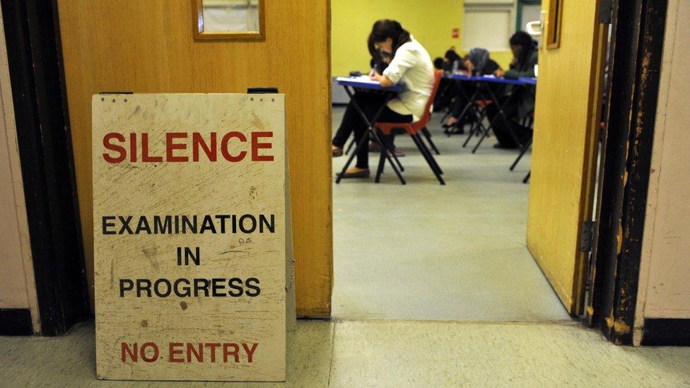 Students sitting an exam