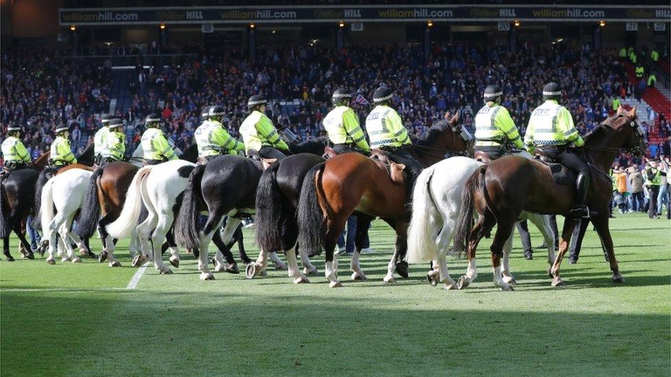 Mounted police at Hampden