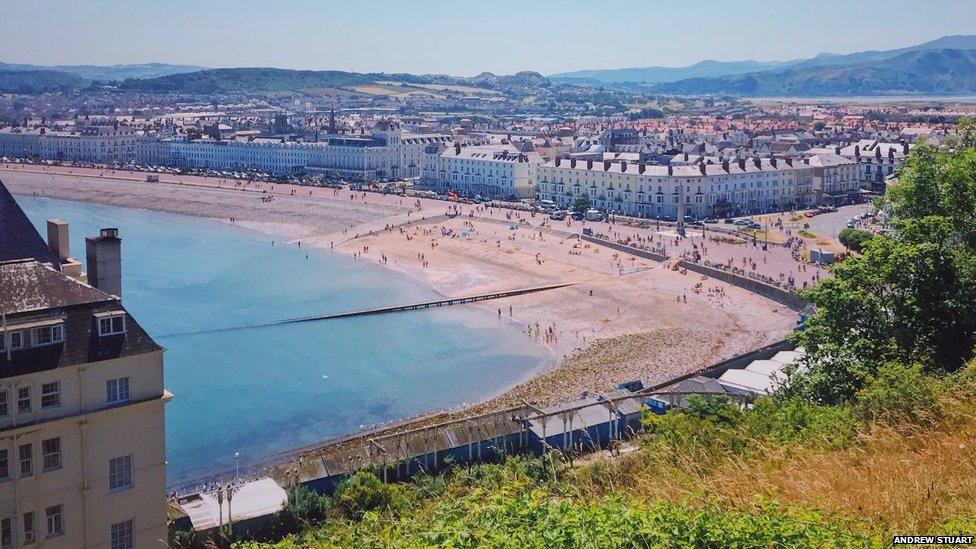 Picture of bathers in Llandudno