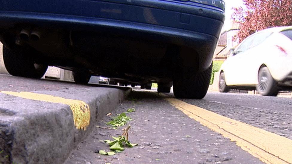 Car on pavement