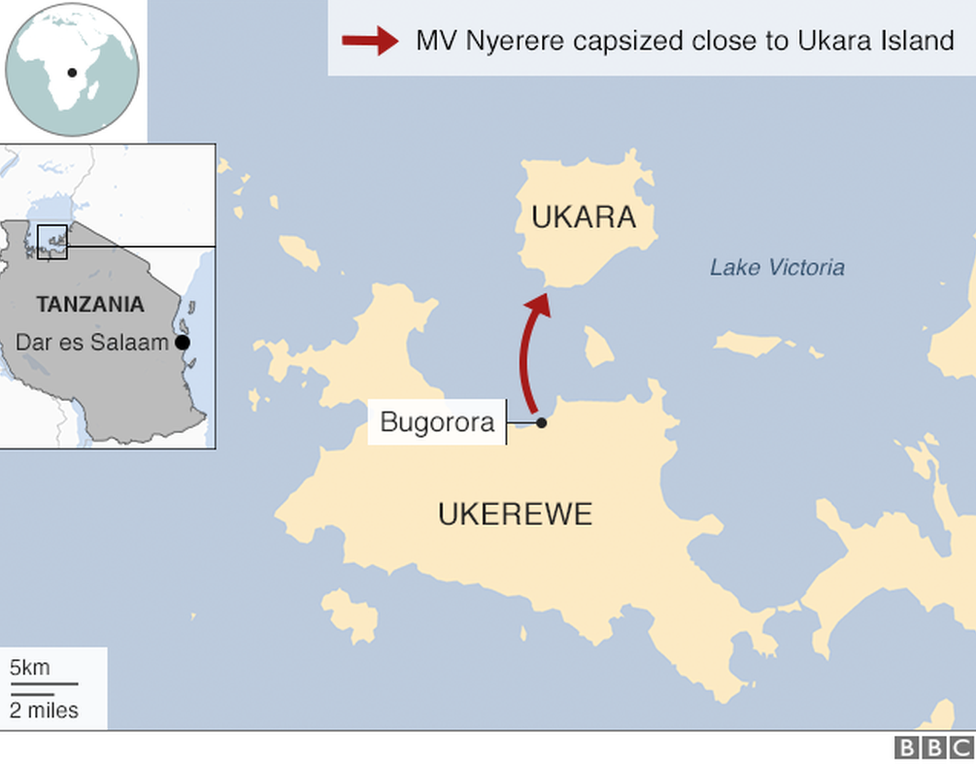 Map showing location of islands