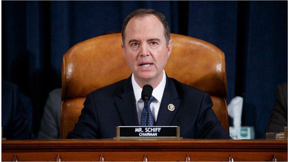 Adam Schiff (D-CA) speaks at the start of a hearing before the House Intelligence Committee in the Longworth House Office Building on Capitol Hill November 19, 2019 in Washington, DC