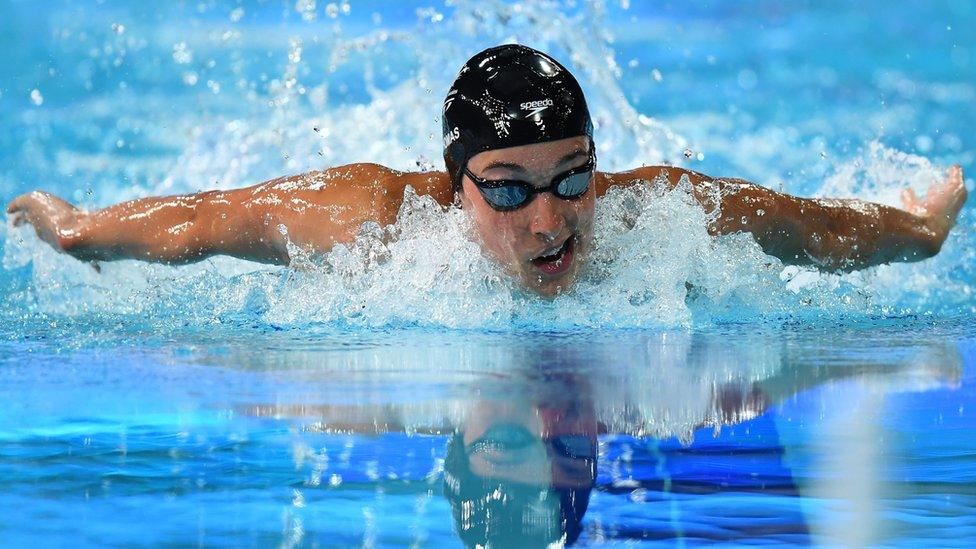 Alys Thomas took the 200m butterfly gold for Wales