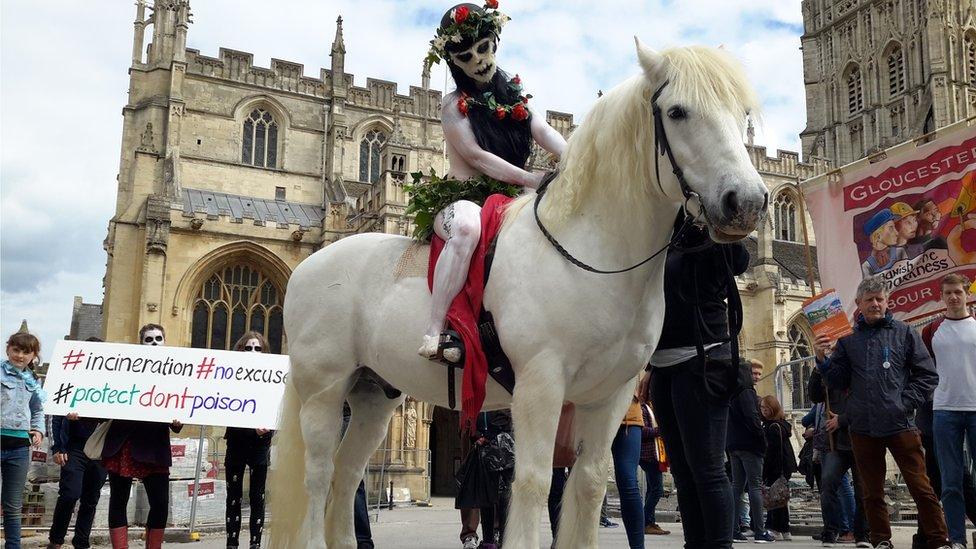 Anna Dart as Lady Godiva on Dougie