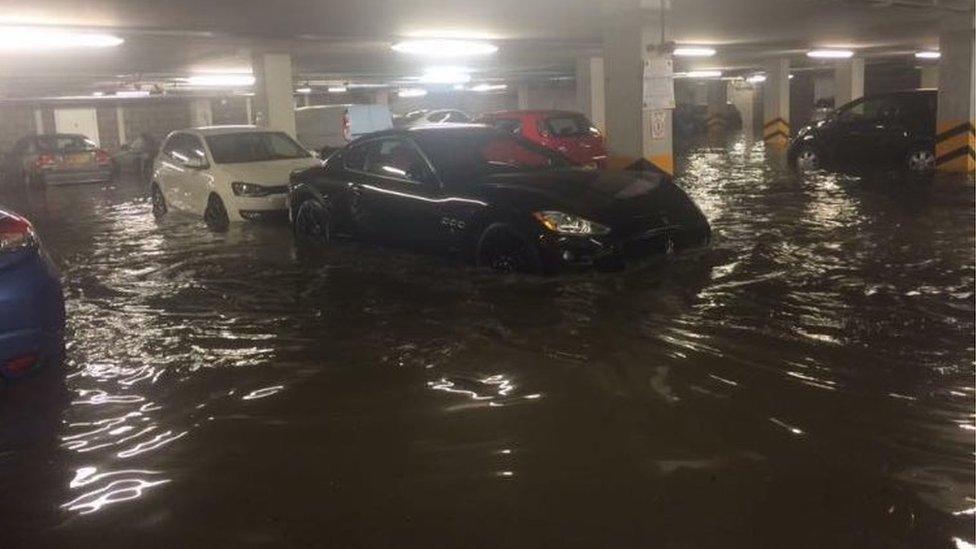 Car park flood