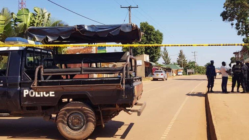 Police at scene of blast