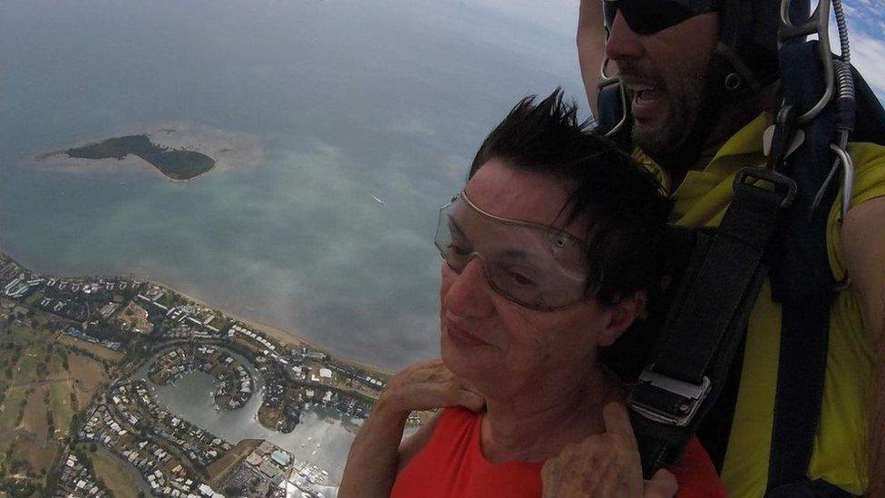 Doreen Marshall skydiving