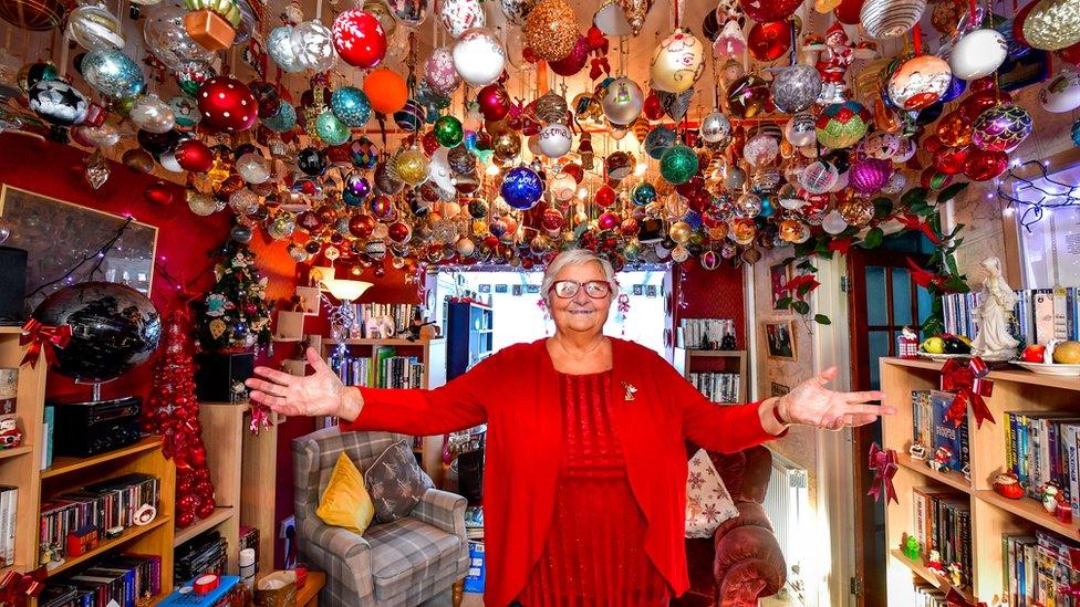 Sylvia Pope with her baubles