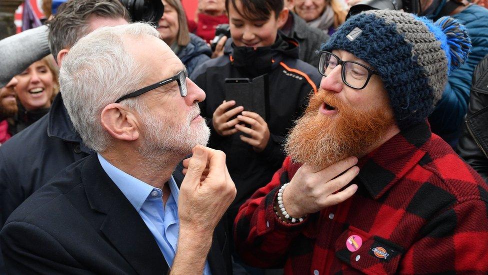 Jeremy Corbyn and man with beard