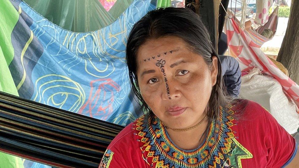 Margarita Pernia, a woman displaced by armed conflict in Colombia