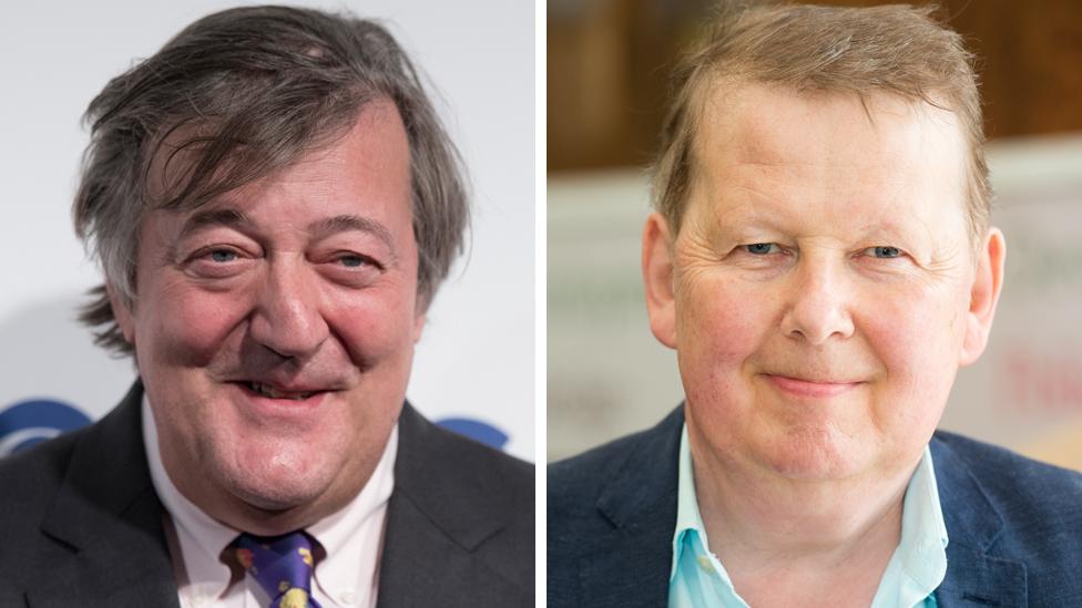 Stephen Fry and Bill Turnbull