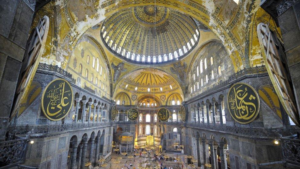 Interior of the Hagia Sophia