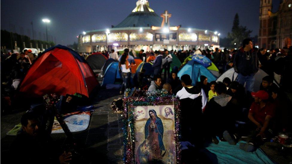 Pilgrims arrive in Mexico City to honour the Virgin of Guadalupe