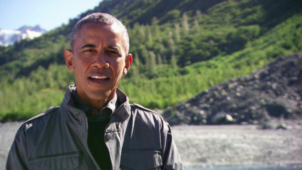 Mr Obama in Alaska