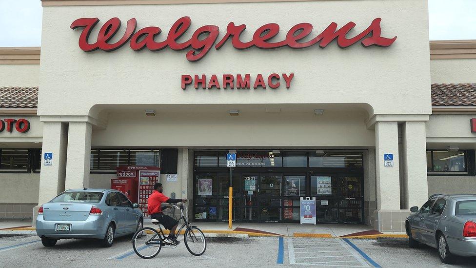 A Walgreens store is seen as the company announced it's quarterly profits beat expectations on October 25, 2017 in Riviera Beach, Florida.