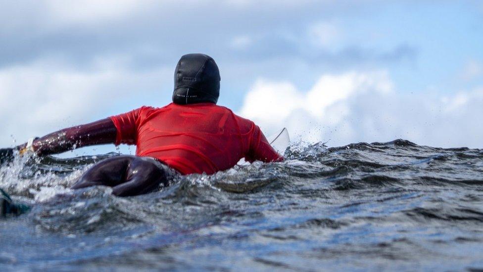 Surfing at Thurso