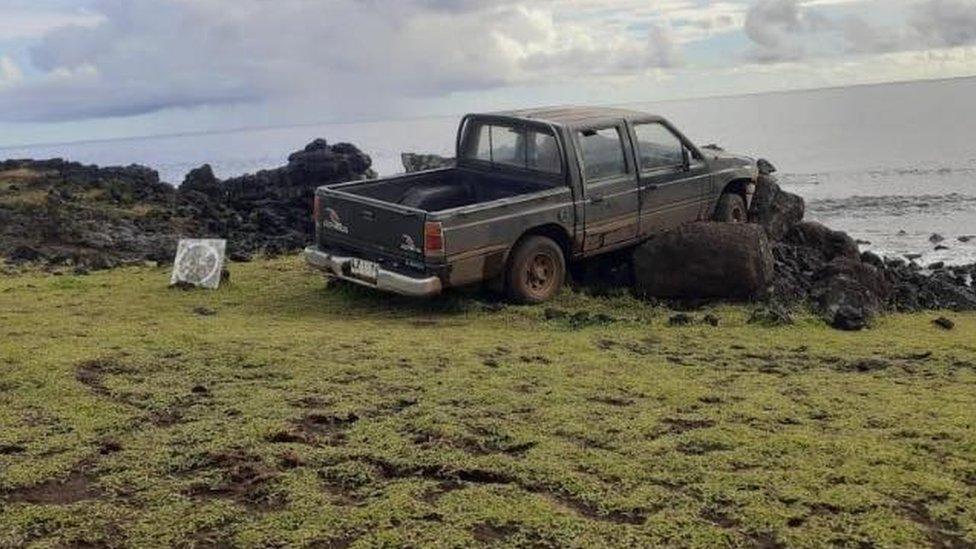 A picture posted by a community group showing the aftermath of the crash