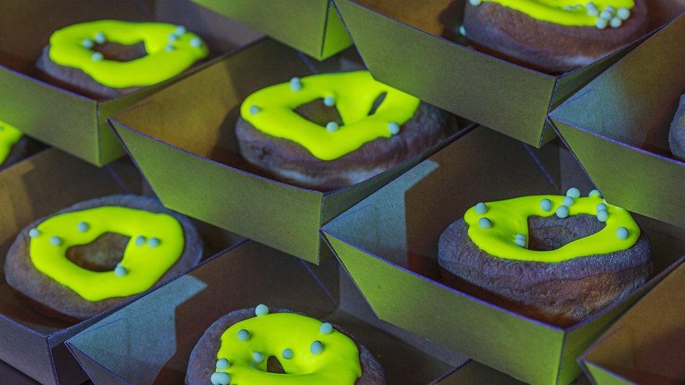 Glow-in-the-dark doughnuts