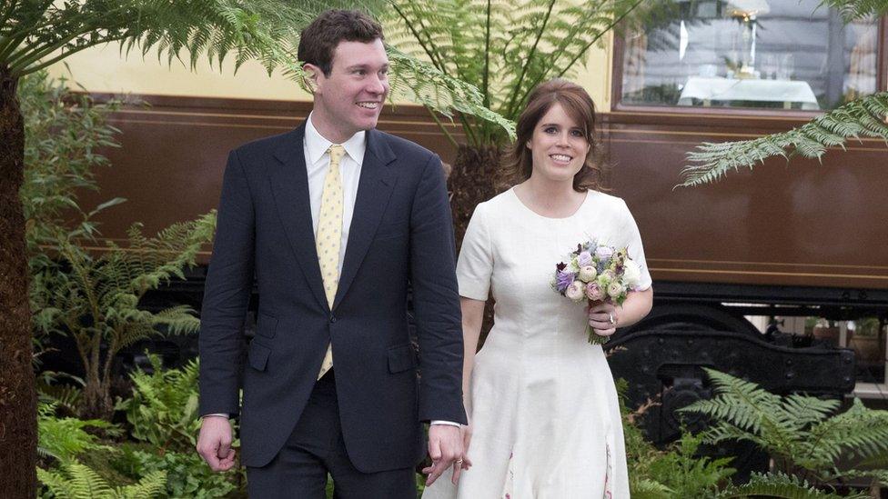 Jack Brooksbank and Princess Eugenie at the Chelsea Flower Show in May 2016