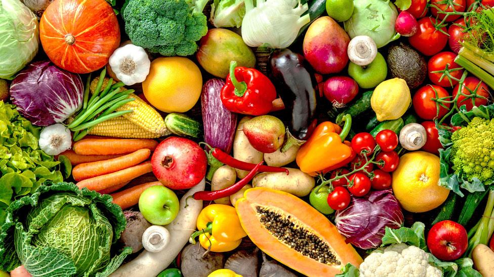 Display of vegetables