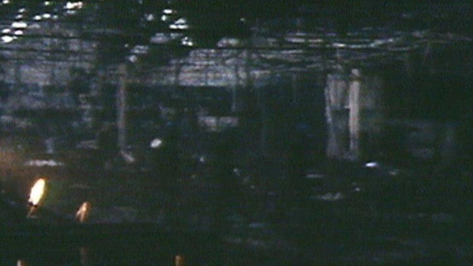 The remains of the Stardust nightclub after the fire in 1981