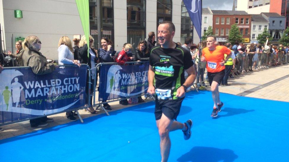 The event finished at Guildhall Square in Derry