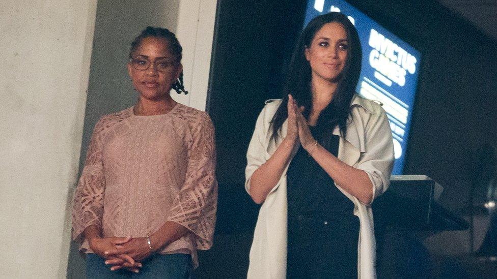 Meghan and her mum, Doria, at this year's Invictus Games